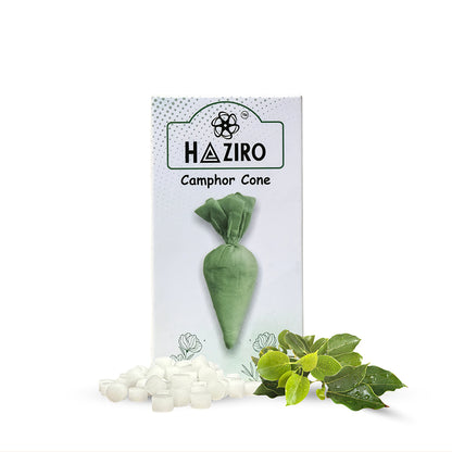 Haziro Camphor Hanging Camphor cone - Pack of 1| 100% Organic | Natural Air Freshener with Long-Lasting Fragrance for Room, Car, Cupboard, and Bathroom/toilet