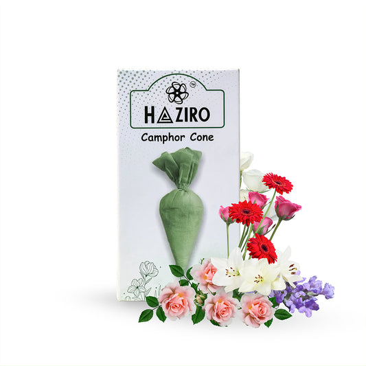 Haziro Camphor Cone (Golden City) Pack Of 1-100% Organic | Air Freshener For Car, Wardrobe, Office Cabin's, Drawers, Travel Bag & Bathroom/toilet