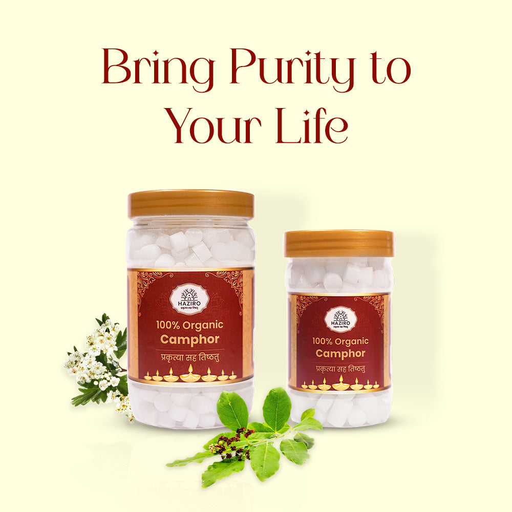 Haziro Pure Teblet Camphor Container (100g x 1 Jar) 100% Pure Kapoor/Camphor Tablets 100gm