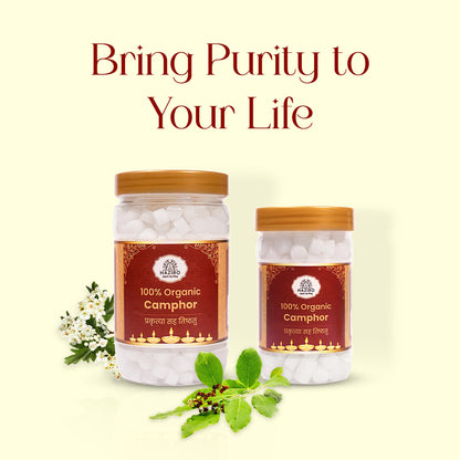 Haziro Pure Teblet Camphor Container (100g x 1 Jar) 100% Pure Kapoor/Camphor Tablets 100gm