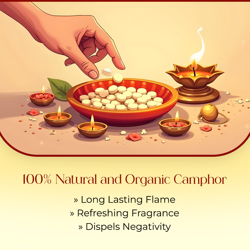 Haziro Pure Teblet Camphor Container (100g x 1 Jar) 100% Pure Kapoor/Camphor Tablets 100gm